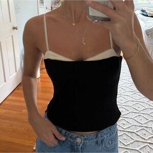 Georgie Contrast Corset Top - XS